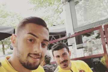 Toma Niga alături de Florin Niță, portarul titular al celor de la FCSB, în timpul cantonamentului din Olanda
