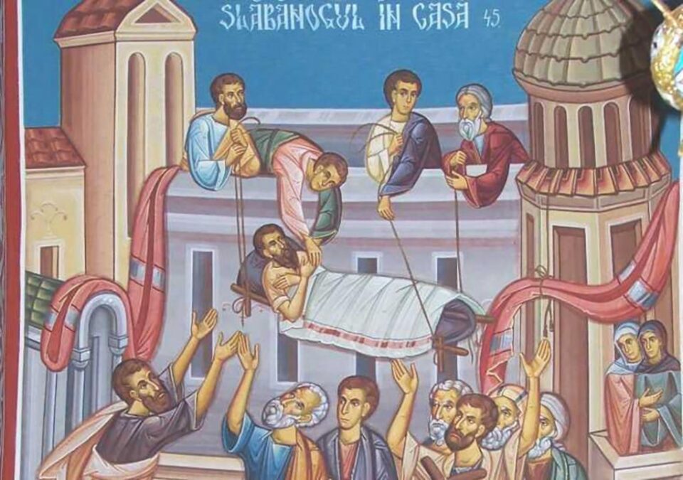 Evanghelia duminicii a VI-a după Rusalii (Vindecarea slăbănogului din Capernaum) Matei 9, 1-8: Evanghelia duminicii a VI-a după Rusalii (Vindecarea slăbănogului din Capernaum) Matei 9, 1-8: