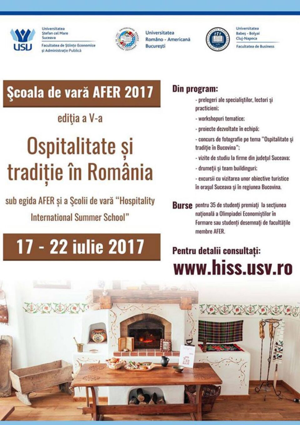 Școala de vară “Ospitalitate și tradiție în România”, la Universitatea din Suceava