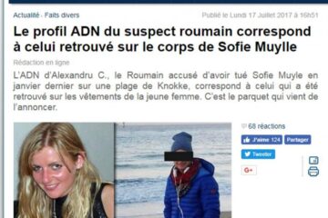 Articolul din publicația LaMeuse.be, în care se sune că probele ADN ale lui Alexandru Caliniuc corespund cu cele prelevate de pe hainele tinerei