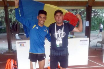 Andrei Dorin Rusu și Cristian Prâsneac, bucuroși după rezultatele obținute la Europenele din Italia