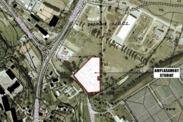 Amplasamentul viitoarelor blocuri ale companiei Minaro Adama, lângă sere