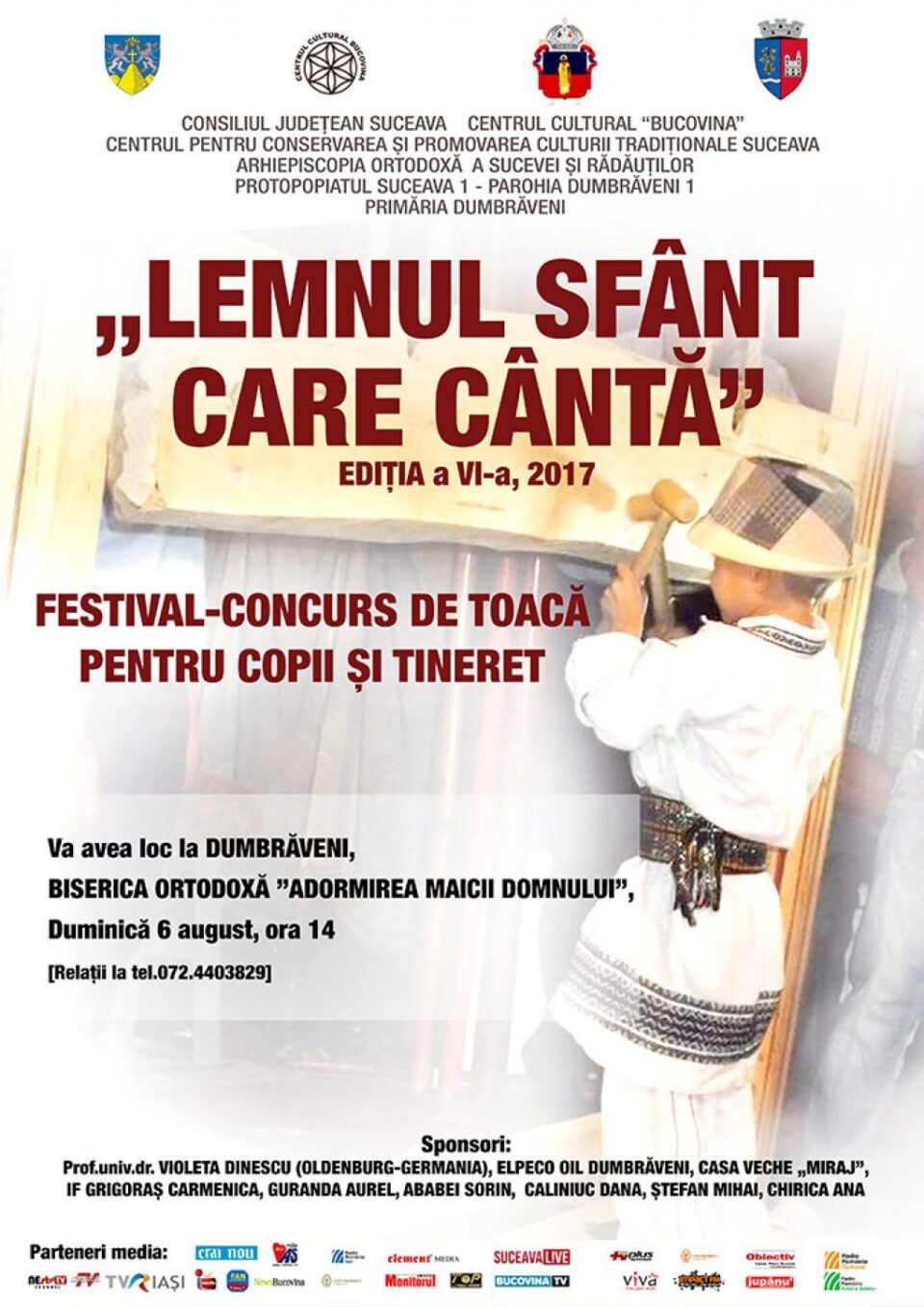 Festivalul-concurs de toacă pentru copii și tineret „Lemnul sfânt care cântă”