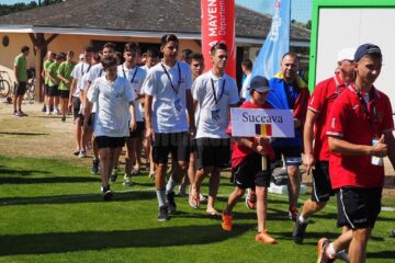 Imagini cu delegația suceveană la ediția precedentă a turneului, care a avut loc în Franța