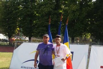 Antrenorul Cristian Prâsneac și dublul campiona național Andrei Dorin Rusu