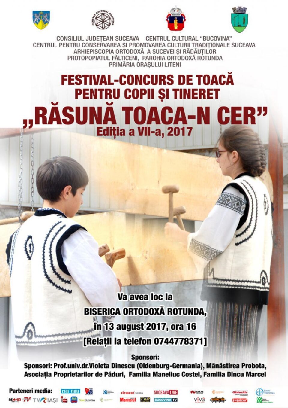 Festivalul-concurs de toacă pentru copii și tineret „Răsună toaca-n cer” - Ediția a VII-a