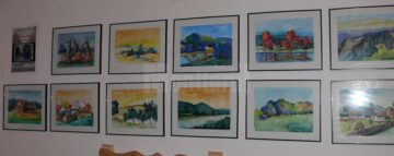 Expoziția de acuarelă „Bistrița aurie” a artistul plastic humorean Radu Bercea