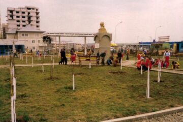 Parcul Școlii "Ion Creangă' Suceava, spațiu pe care ar urma să apară și noua grădiniță