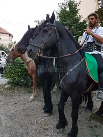 Parada cu făclii a celui mai mare festival medieval din țară, urmărită în stradă de zeci de mii de oameni