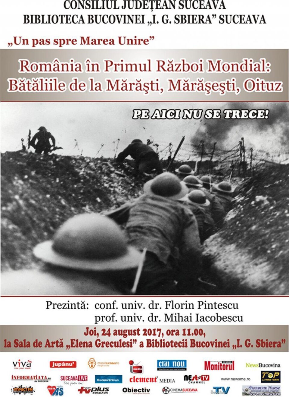 „Un pas spre Marea Unire”, la Biblioteca „ I.G. Sbiera”