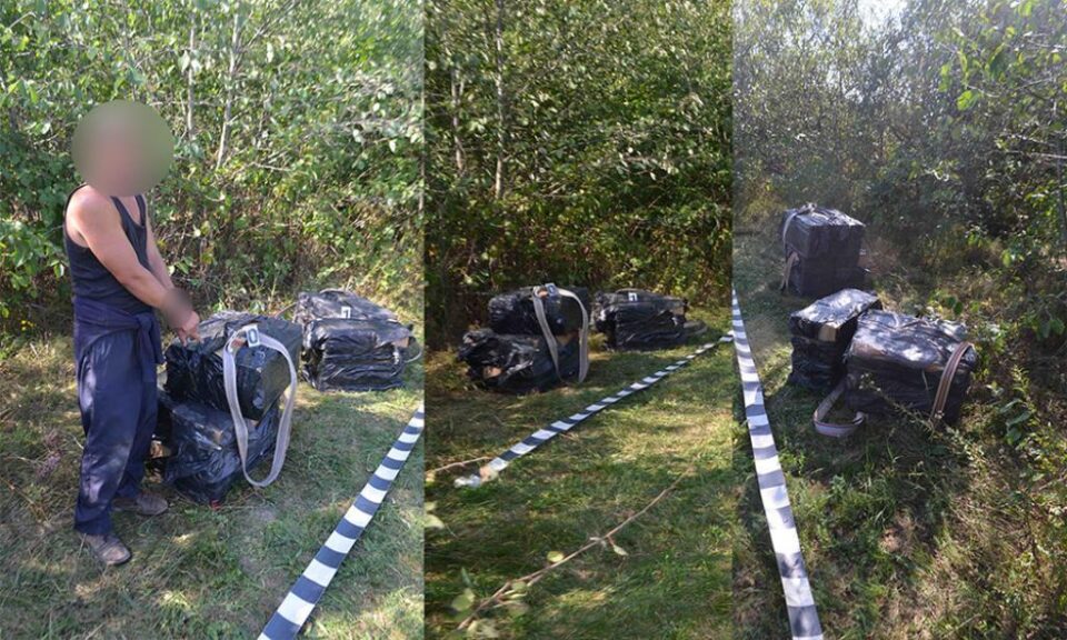 Contrabandistul ucrainean a fost reținut, iar țigările au fost confiscate