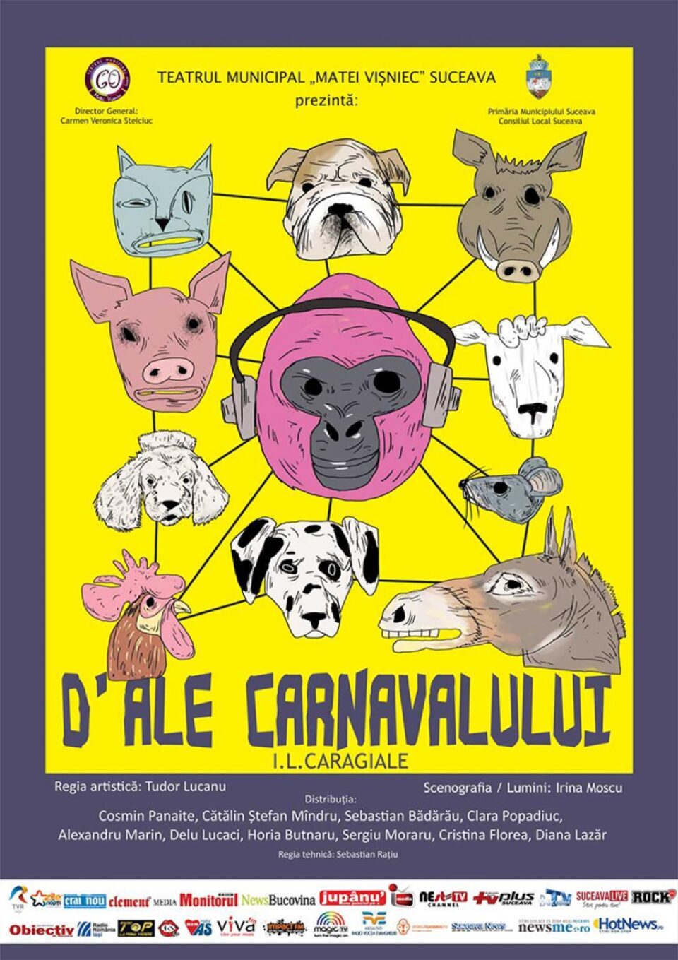 Premiera spectacolului „D'ale carnavalului”, în cea de-a doua stagiune a Teatrului Municipal „Matei Vișniec” Premiera spectacolului „D'ale carnavalului”, în cea de-a doua stagiune a Teatrului Municipal „Matei Vișniec”