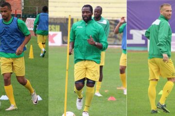 Charles Acolatse, Daniel Pappoe și Pavel Secrier (de la stânga la dreapta) au devenit buni de joc pentru Foresta