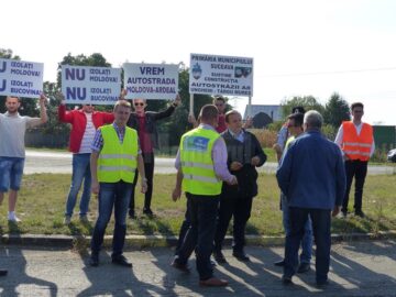 Sucevenii au îngroșat rândul protestatarilor care au solicitat construcția autostrăzii Ungheni - Iași - Târgu Mureș
