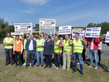 Sucevenii au îngroșat rândul protestatarilor care au solicitat construcția autostrăzii Ungheni - Iași - Târgu Mureș