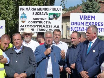 Sucevenii au îngroșat rândul protestatarilor care au solicitat construcția autostrăzii Ungheni - Iași - Târgu Mureș