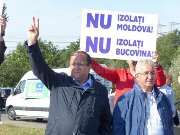 Sucevenii au îngroșat rândul protestatarilor care au solicitat construcția autostrăzii Ungheni - Iași - Târgu Mureș