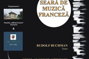 Tenorul Rudolf Buchman și pianistul Nicolae Constantinescu vor concerta la Așezământul social-cultural al Bisericii „Sf. Înviere” Suceava