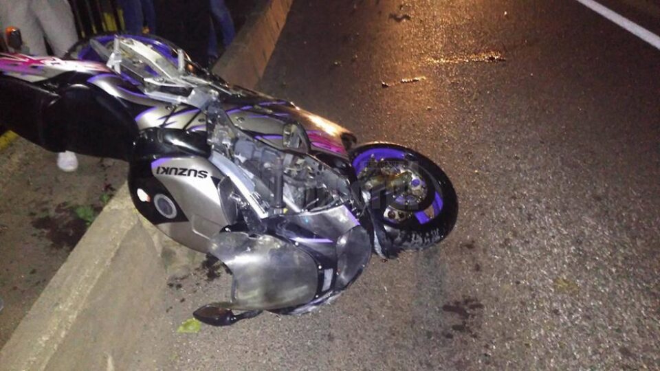 Motocicleta implicată în accidentul de la Milișăuți