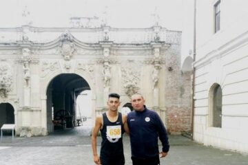 Andrei Dorin Rusu și antrenorul Cristian Prâsneac la Alba Iulia