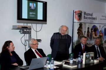 Dr. Ioana Scridon, dr. Ortfried Kotzian, Luzian Geier, viceconsulul Sergij Osatschuk și prof. Ștefan Purici