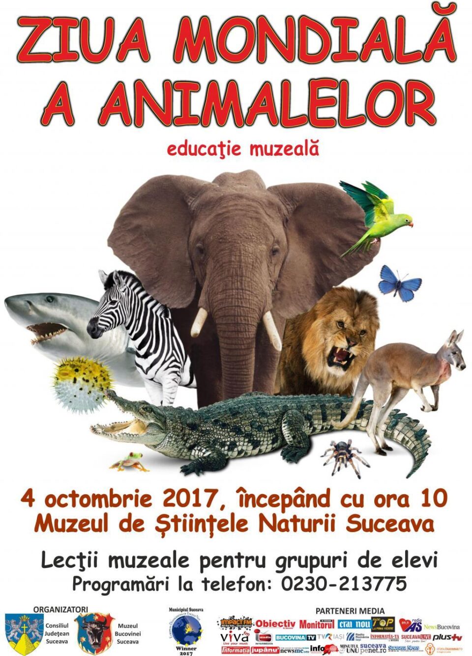 Lecții la Muzeul de Științele Naturii, pentru a marca Ziua mondială a animalelor