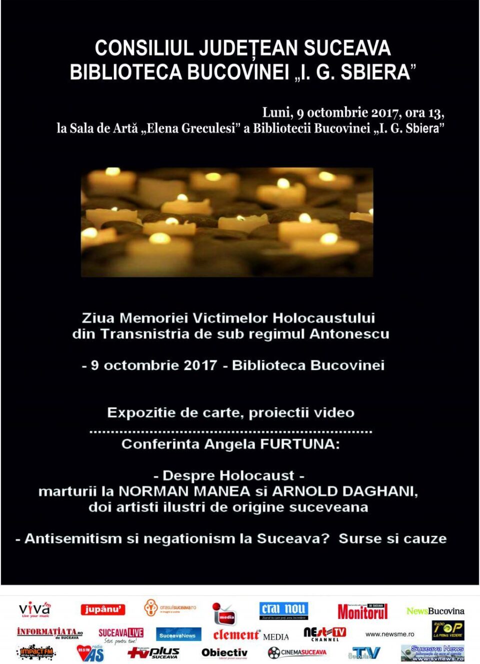 Ziua Memoriei Victimelor Holocaustului din Transnistria de sub regimul Antonescu, la Biblioteca Bucovinei Ziua Memoriei Victimelor Holocaustului din Transnistria de sub regimul Antonescu, la Biblioteca Bucovinei
