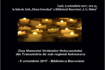Ziua Memoriei Victimelor Holocaustului din Transnistria de sub regimul Antonescu, la Biblioteca Bucovinei Ziua Memoriei Victimelor Holocaustului din Transnistria de sub regimul Antonescu, la Biblioteca Bucovinei