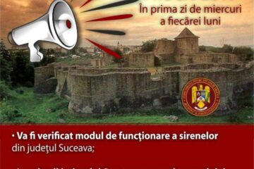 Miercuri, vor suna sirenele în tot județul, în cadrul unui exercițiu