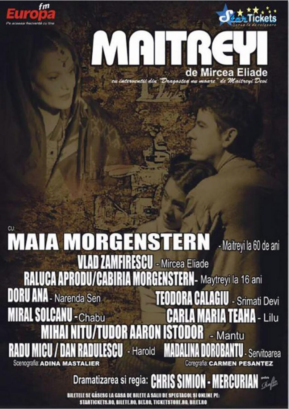 Povestea de dragoste interzisă a lui Mircea Eliade cu indianca Maitreyi Devi, pe scena suceveană