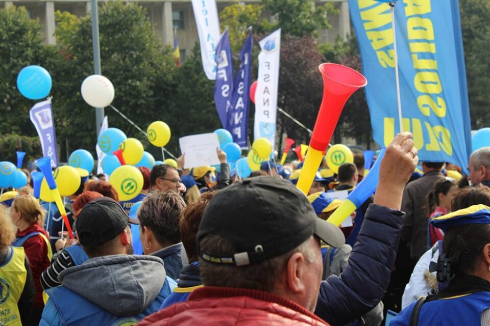Sindicaliști suceveni, la mitingul din Piața Victoriei, organizat de Cartel Alfa