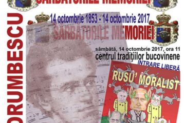 „Sărbătorile Memoriei” - cu „Rapsodia Română”, de Ciprian Porumbescu, și lansarea cărții „Rusu' moralist”, de Roman Istrati