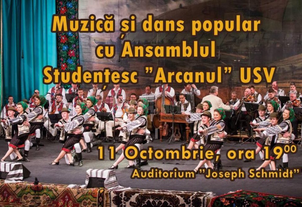 Muzică și dans popular, astăzi, cu Ansamblul Studențesc „Arcanul” USV