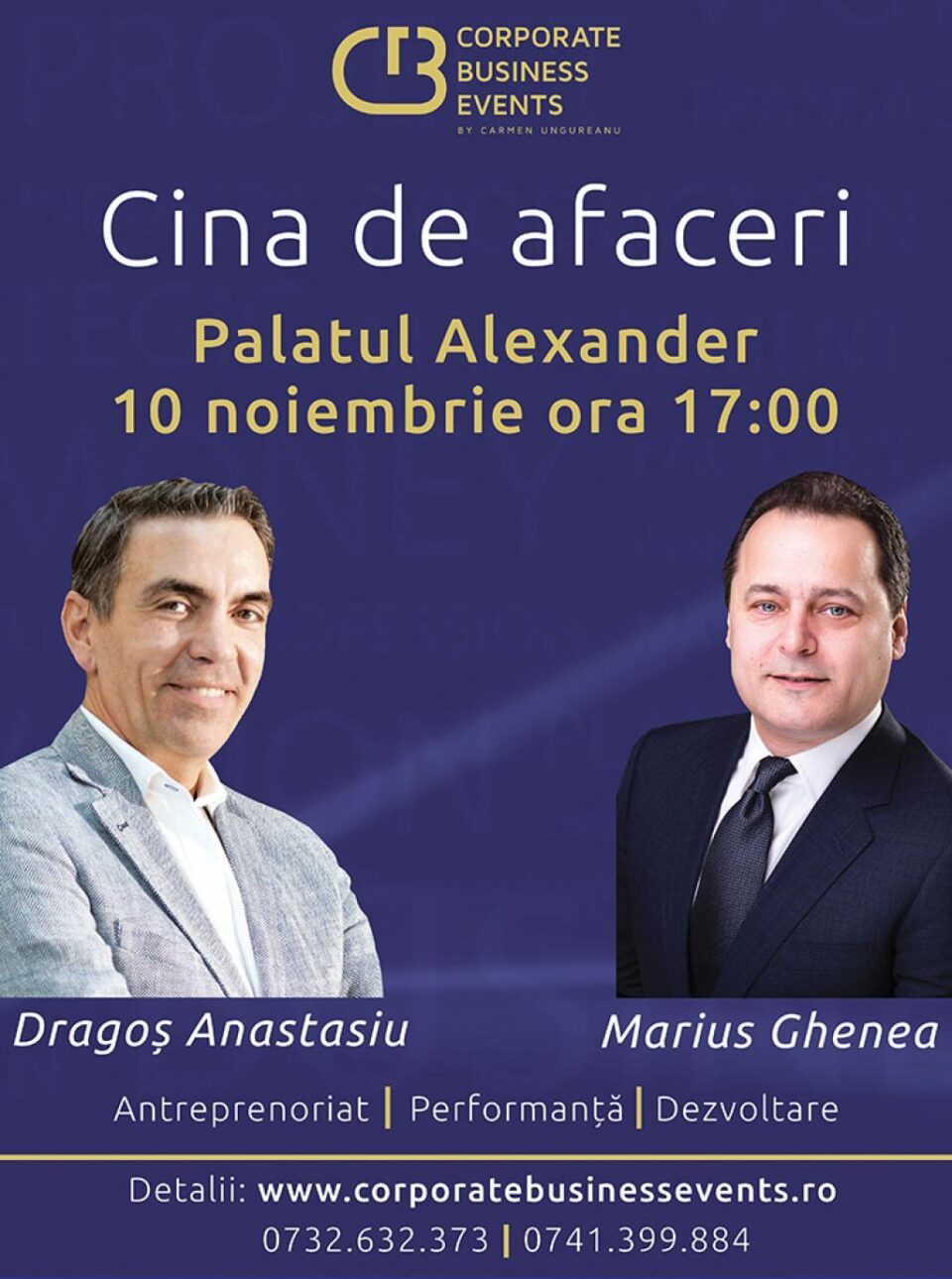 Comunicat de presa - Cina de Afaceri cu tema Antreprenoriat | Performanță | Dezvoltare Comunicat de presa - Cina de Afaceri cu tema Antreprenoriat | Performanță | Dezvoltare
