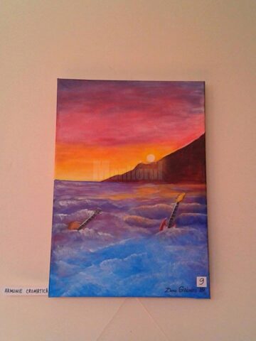 Expoziția de pictură ”Armonia chitarelor”, semnată de Dana Grădinaru, la Casa de Cultură Gura Humorului