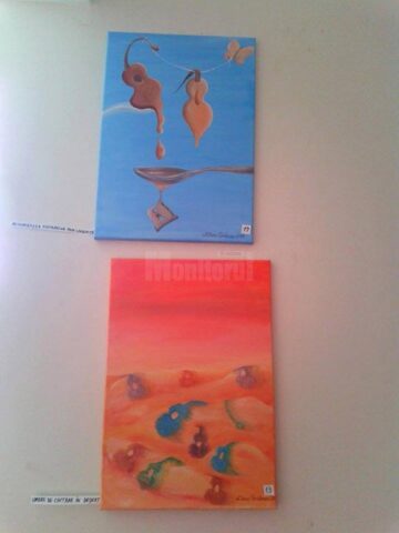 Expoziția de pictură ”Armonia chitarelor”, semnată de Dana Grădinaru, la Casa de Cultură Gura Humorului