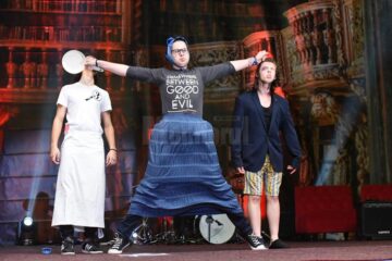 Moment umoristic de pantomimă, foarte apreciat de public