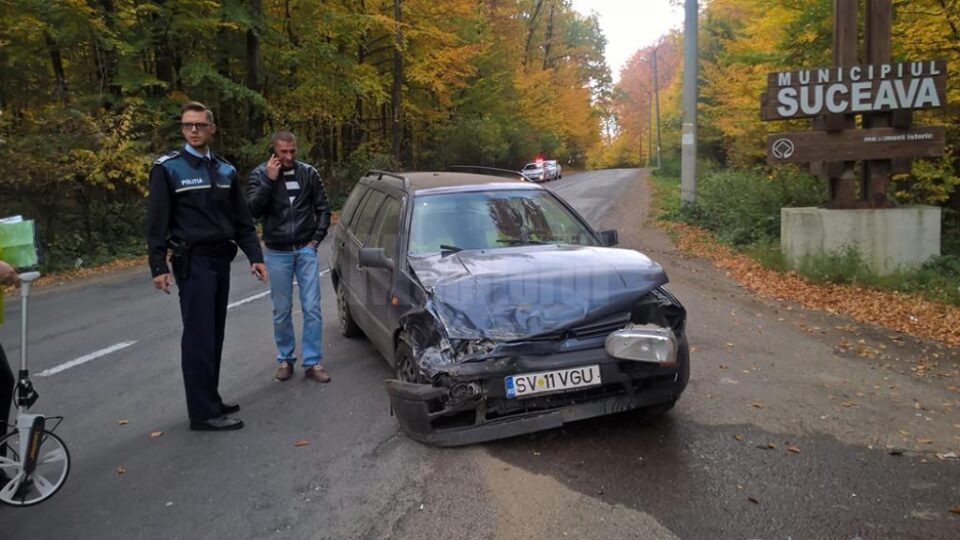 Accidentul s-a petrecut chiar la ieșirea din Suceava
