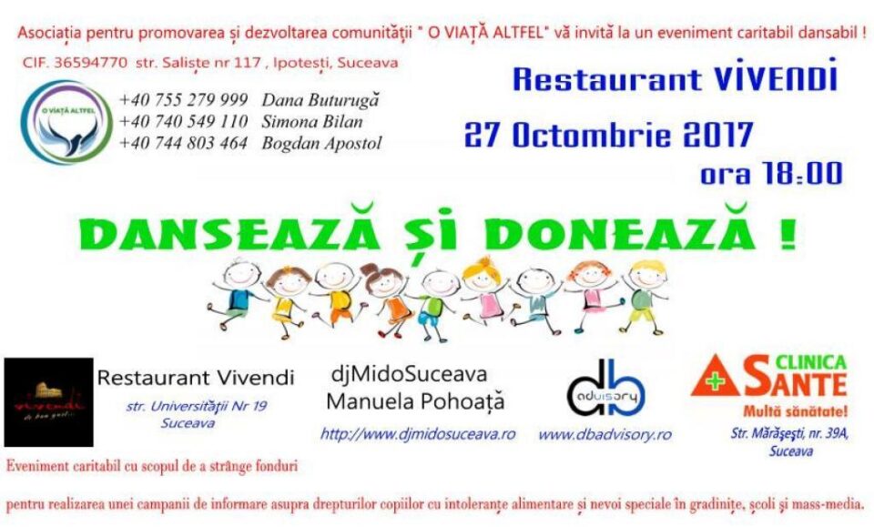 „Dansează și donează!”, eveniment caritabil la Vivendi