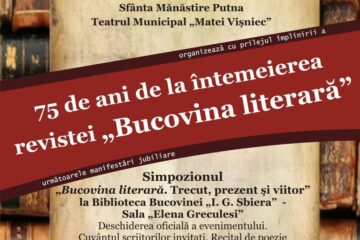 75 de ani de la întemeierea revistei „Bucovina literară”