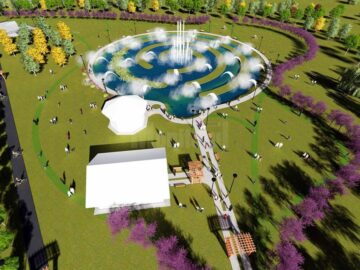 O imensă fântână arteziană muzicală și cu jeturi de apă luminate va fi amenajată în zona Ariniș
