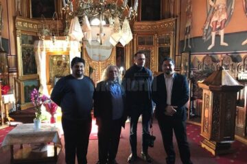 Oliver Mark la biserica din Fălticeni