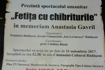 Spectacol umanitar pentru familia preotului Gavril, pe 21 noiembrie, în comuna Rădășeni