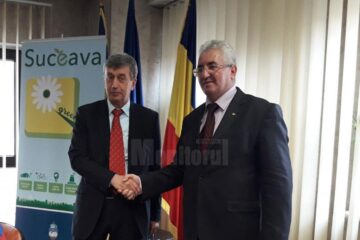 Ambasadorul Federației Ruse, Valery Kuzmin, cu primarul Sucevei, Ion Lungu