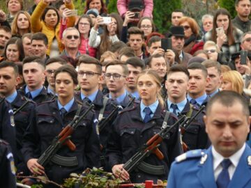 Depunere de jurământ și cerere în căsătorie la Școala Militară de Subofițeri de Jandarmi din Fălticeni