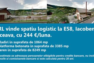 MRL vinde spatiu logistic la E58, Iacobeni-Suceava, cu 244 Euro/luna