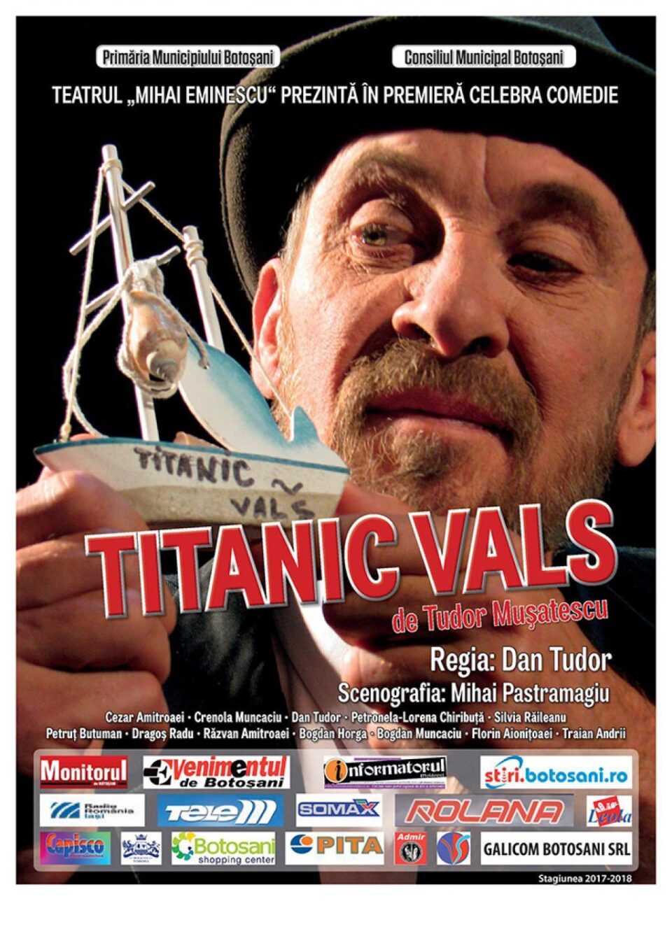 Spectacolul „Titanic vals”, pe scena Casei de Cultură a Sindicatelor Suceava