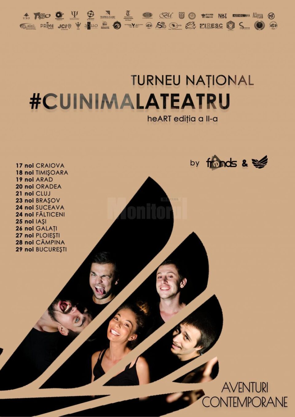 Turneul Național „Cu inima la teatru”- heART, ediția a II-a, ajunge la Suceava și Fălticeni Turneul Național „Cu inima la teatru”- heART, ediția a II-a, ajunge la Suceava și Fălticeni