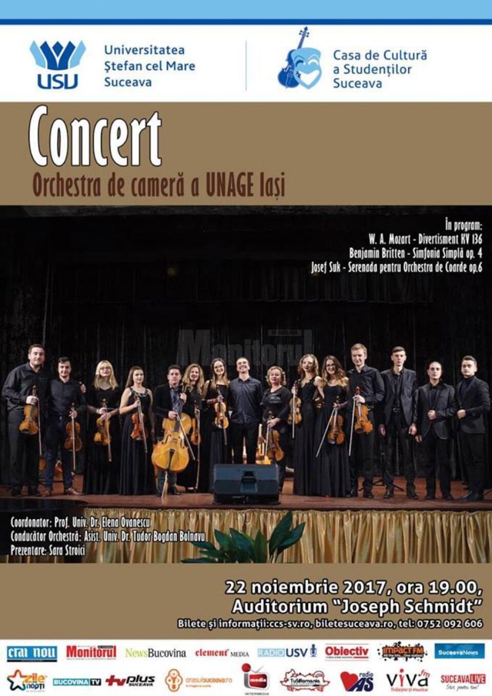 Concert de muzică clasică al Universității de Arte „George Enescu” Iași Concert de muzică clasică al Universității de Arte „George Enescu” Iași