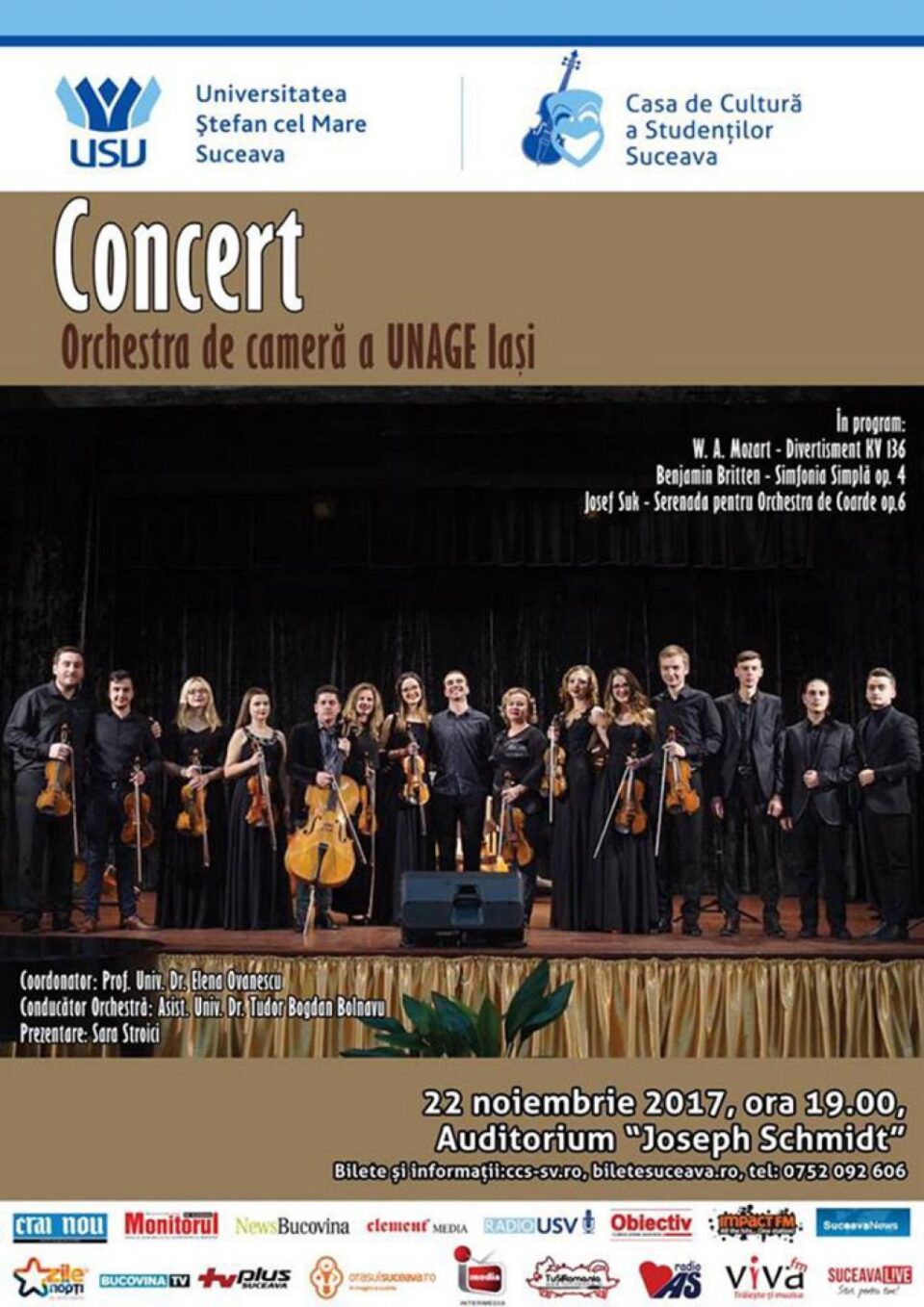 Concert de muzică clasică al Universității de Arte „George Enescu” Iași